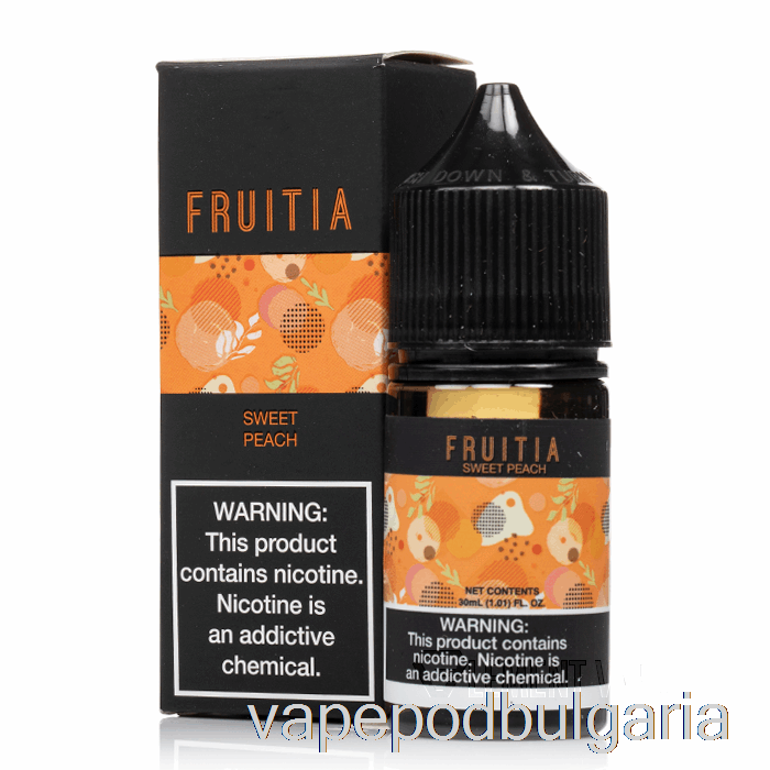 Vape Течности сладка праскова - Fruitia Salts - 30ml 50mg